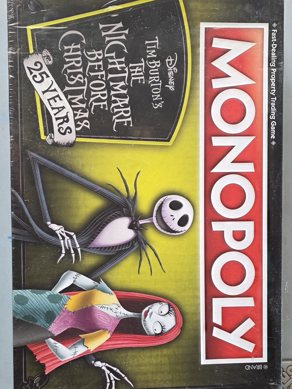 Disney The Nightmare Before Christmas Monopoly 25 Years - Yellow & Red